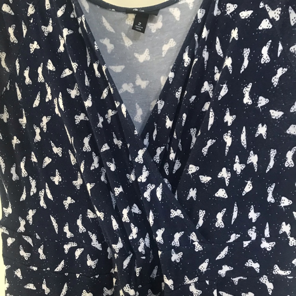 Torrid surplice butterfly print dress